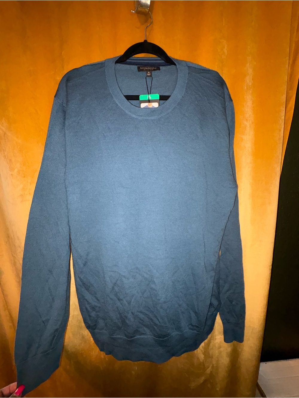 Banana Republic Men's Crewneck Sweater in Deep Teal